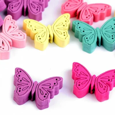Margele lemn fluture